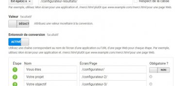 Configuration d'un objectif dans Google Analytics